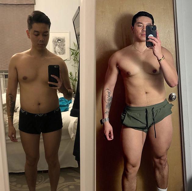 BUF Personal Training client transformation — before and after